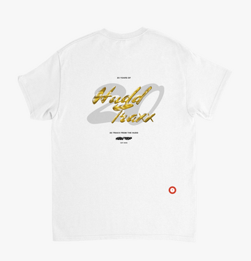 Hudd Traxx 20 year anniversary white t-shirt
